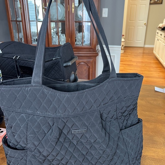 Vera Bradley Black Quilted Tote - Picture 4 of 4